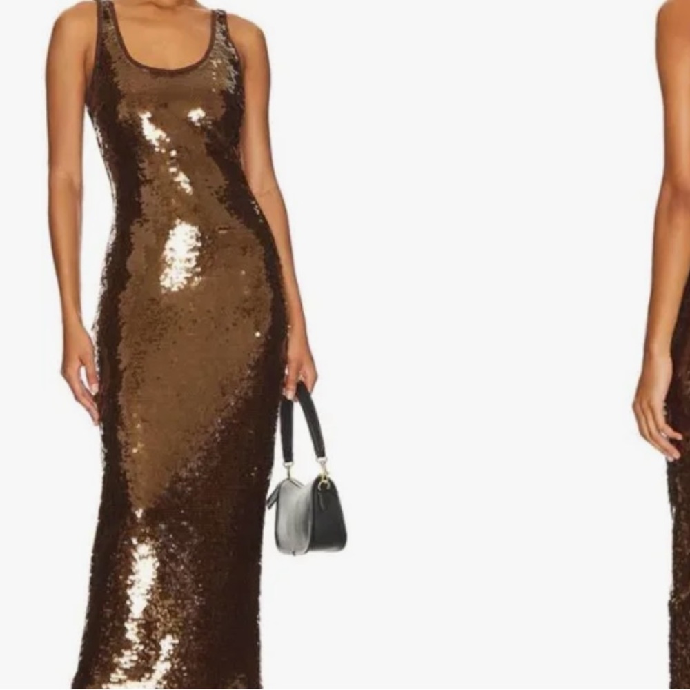 CULTNAKED Tan Dress in Brown